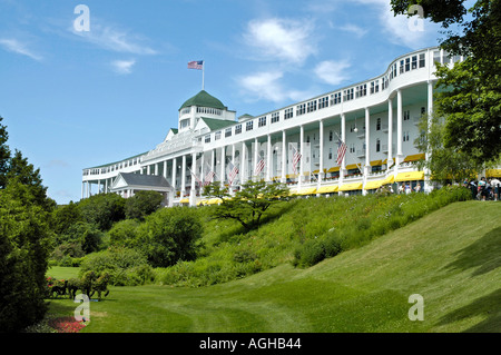 Das Grand Hotel auf Mackinaw Insel in Michigan zwischen der oberen und unteren Halbinsel im Lake Huron Stockfoto