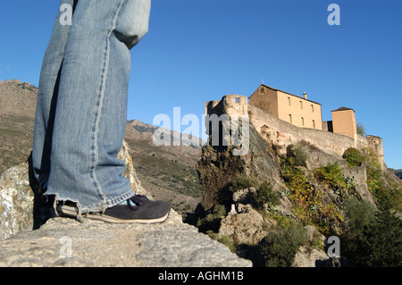 Im Le Nid d Aigle der Zitadelle Corte Korsika Stockfoto