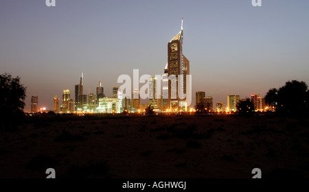 Am Abend, Vereinigte Arabische Emirate Dubai Stockfoto