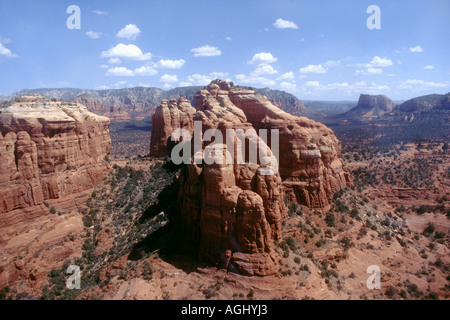 Luftaufnahme von Cathedral Rock, Sedona, Arizona, USA Stockfoto