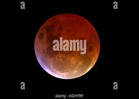 Bild Teleskop einer Mondfinsternis Stockfoto