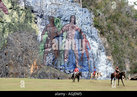 Mural De La Prehistorica, Vinales Tal, Pinar del Rio, Kuba Stockfoto