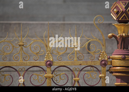 Reich verzierte Zaun um das Albert Memorial London Stockfoto