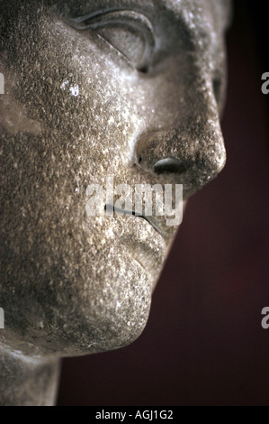 Nahaufnahme der Skulptur an unbekannte männliche in der Nordempore Petworth House römischen Spitze Stockfoto