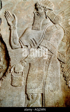 Assyrien Königreich 12. BC Assyrian Palast Relief aus Ninive, älteste Stadt des antiken assyrischen Reiches. Stockfoto