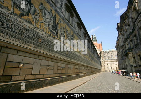 Meissener Kacheln auf der königlichen stabile Dresden Deutschland Stockfoto