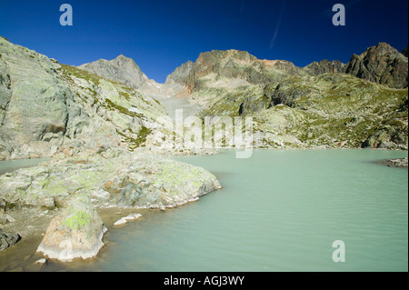 Lac Blanc in der Aiguille Rouge Nationalpark über Chamonix Frankreich Stockfoto