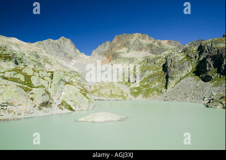 Lac Blanc in der Aiguille Rouge Nationalpark über Chamonix Frankreich Stockfoto