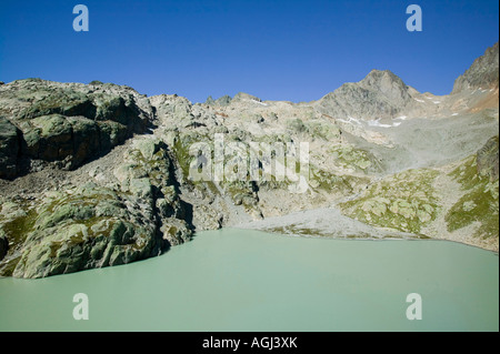 Lac Blanc in der Aiguille Rouge Nationalpark über Chamonix Frankreich Stockfoto