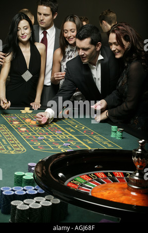 Roulette-Spieler Stockfoto