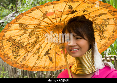 Lahu Shi Balah Hill Tribe Thailand - Thai Hilltribe-Karen lange Hälse Thaton, Ecotourisim Dorf in Chiang Mai, Asien Stockfoto