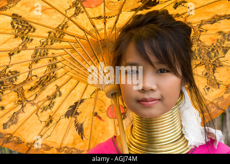 Lahu Shi Balah Hill Tribe Thailand - Thai Hilltribe-Karen lange Hälse Thaton, Ecotourisim Dorf in Chiang Mai, Thailand, Asien Stockfoto