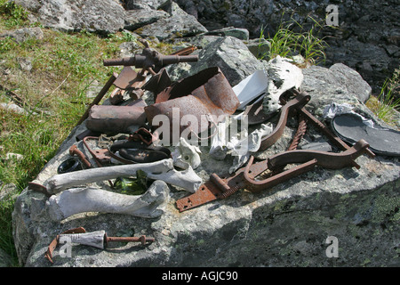 bleibt der Goldrush von 1897 herumliegen werden im Bereich der Skalen Chilkoot Trail Alaska USA Stockfoto