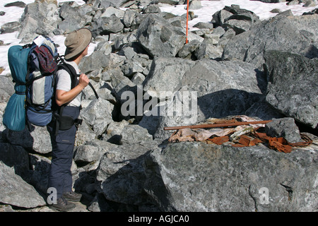 bleibt der Goldrush von 1897 herumliegen werden im Bereich der Skalen Chilkoot Trail Alaska USA Stockfoto