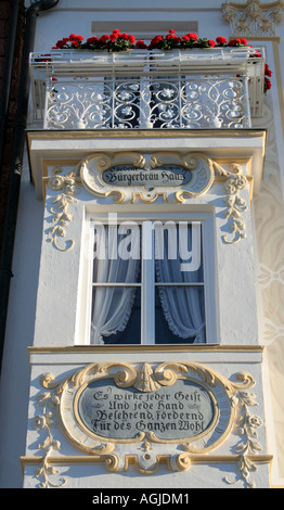 Buergerbraeu House in der alten Stadt Bad Tölz Bayern Deutschland Stockfoto