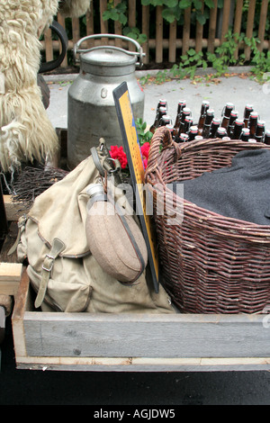 Transport in alte Oldtimer-Traktor Bad Tölz Bayern Deutschland Stockfoto