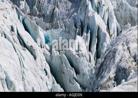 die Schnauze von Argentiere Gletscher, Chamonix, Frankreich, schnell aufgrund der globalen Erwärmung schmelzen Stockfoto