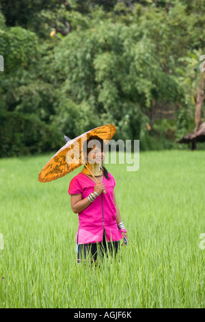 Lahu Shi Balah Hill Tribe Thailand - Thai Hilltribe-Karen lange Hälse Thaton, Ecotourisim Dorf in Chiang Mai, Thailand, Asien Stockfoto