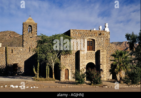 Santa Rosalia de Mulege Kirche in Mulege Mission, Baja California Sur, Mexiko Stockfoto