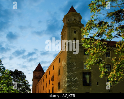 Abend in die Burg von Bratislava, Bratislava, Slowakische Republik, Europa Stockfoto