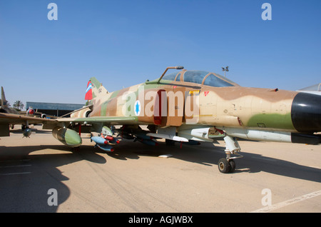 Israel-Hazirim in der Nähe von Beer Sheva israelische Luftwaffe Museum des nationalen Zentrums für Israels Luftfahrt Erbe Phantom-Jagdflugzeug Stockfoto