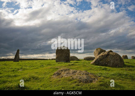 Der alte Stein in Cumbria, England, bekannt als Long Meg Stockfoto