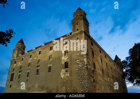 Abend in die Burg von Bratislava, Bratislava, Slowakische Republik, Europa Stockfoto