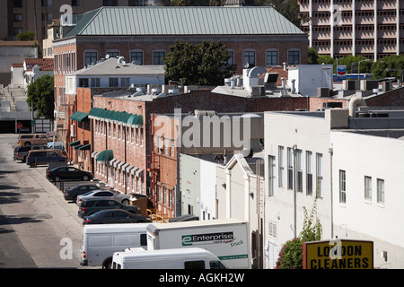 Reihe von Geschäften Westwood Village UCLA Campus, West Los Angeles, Kalifornien, USA Stockfoto