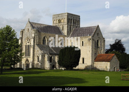 Landschaftsansicht Winchester St-Kreuz-Krankenhaus-Kapelle Stockfoto