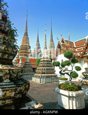 Thailand Bangkok Wat Pho Reclining Buddha Wat Phra Chetuphon Stockfoto