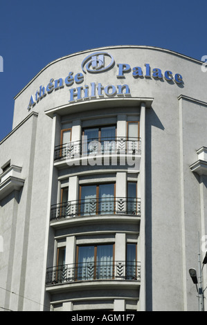 Bucuresti, Cala Victoriei Athenee Palace Hilton Hotel Stockfoto