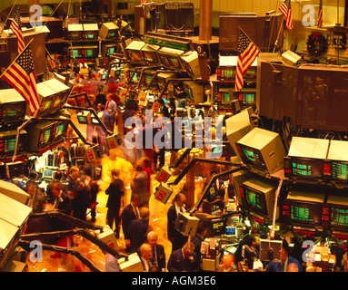 USA-New York-Manhattan der New Yorker Börse Parketthandel Stockfoto