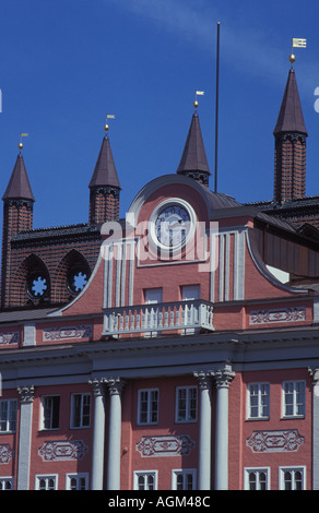 Townhall, Rostock, Mecklenburg Western Pomerania, Deutschland Stockfoto