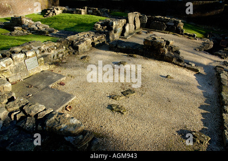 Reste der zweiten warmen Stube Roman Baths Bestandteil der Antoninuswall Infrastruktur Bearsden Nordeuropa Glasgow Schottland Stockfoto