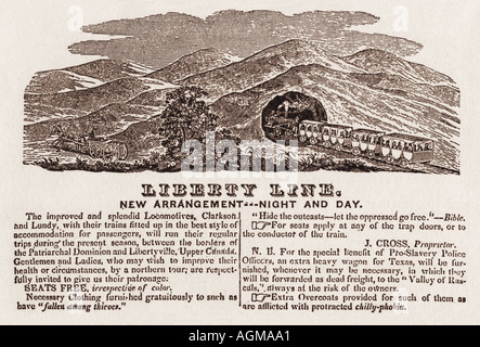 Underground Railroad, Werbung Stockfoto