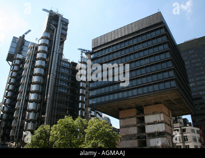 P & O Aufbau beim Abriss neben Lloyd's building, London Stockfoto