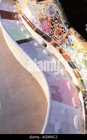 Parc Güell in Barcelona Spanien Stockfoto