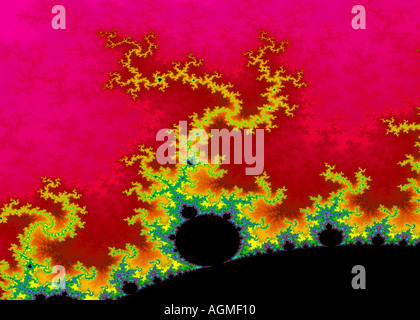 Darstellung der Mandelbrot-Menge Detail Stockfoto