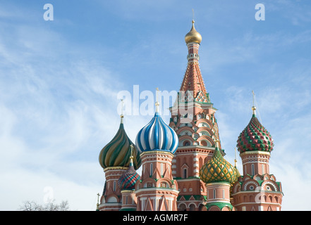 Kathedrale des Schutzes der Allerheiligsten Gottesgebärerin auf dem Graben (Собор Покрова пресвятой Богородицы, что на Рву) auf dem Roten Platz Stockfoto