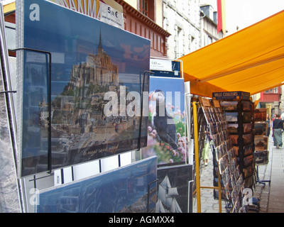 Mont Saint Michael Plakat im Ladengeschäft auferstehen Stockfoto