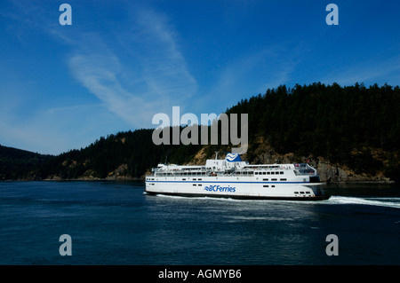 "Ein BC Ferry segelt durch Active Pass von Vancouver nach Victoria British Columbia Kanada" Stockfoto