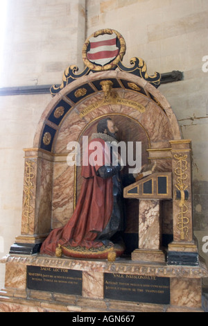 Grab-Bildnis in der Temple Church City of London England GB UK Stockfoto