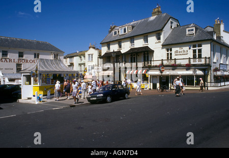 Der Strand von Sidmouth in Devon. Stockfoto