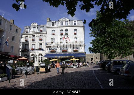 Hotel in Saint Malo Brittany France von Mauern umgebene Stadt Stockfoto