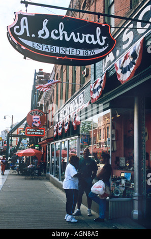 Schwab, gegründet 1876, dem renommierten Dime Store auf Beale Street in Memphis Tennessee Stockfoto