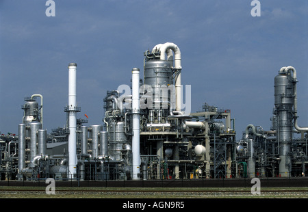 Öl-Raffinerie, Maasvlakte, in der Nähe von Rotterdam, Holland. Stockfoto