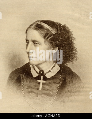 Elisabeth Harriet Beecher Stowe, 1811 - 1896. American abolitionist und Autor. Stockfoto