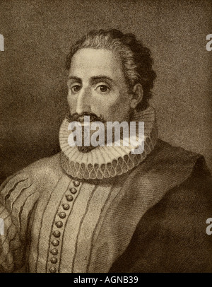 Miguel Saavedra de Cervantes 1547-1616.  Spanischer Schriftsteller. Stockfoto