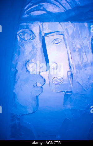 Skulptur an der Ice Hotel Jukkasjarvi Schweden Stockfoto