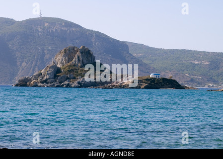 dh Kastri Insel KAMARI Bucht Griechenland KOS Kloster Ayios Antonis Kamari Bucht Stockfoto